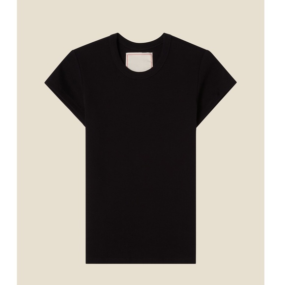 575. JEANERICA Valeria Rib Black Tee $180 NWOT XS - Picture 2 of 4